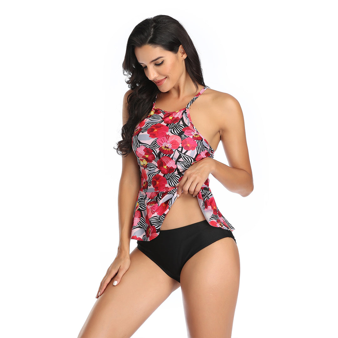Damen Tankini-Set mit leicht ausgestelltem Oberteil und bequemen Höschen Drune