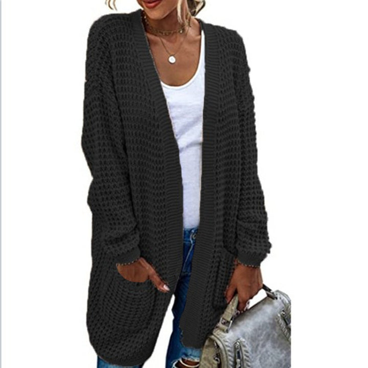 Damen Grobstrick Cardigan mit lässiger Silhouette und offenen Taschen Drune