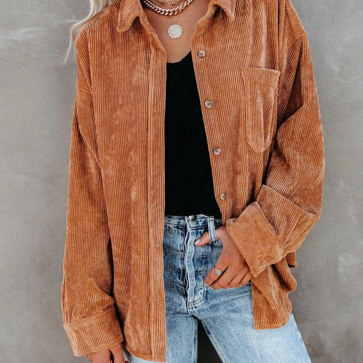 Damen Cordbluse im lässigen Oversized-Schnitt Drune