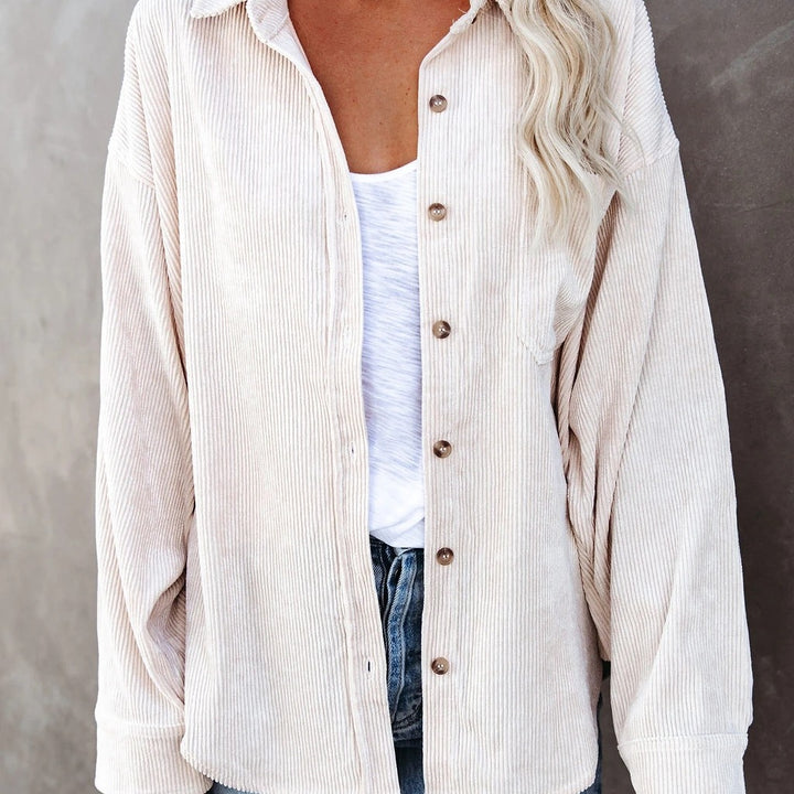 Damen Cordbluse im lässigen Oversized-Schnitt Drune
