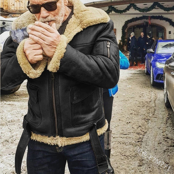 Herren authentische Jacke mit gefüttertem Stehkragen Drune
