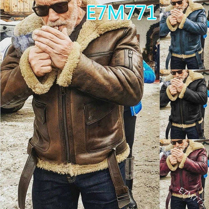 Herren authentische Jacke mit gefüttertem Stehkragen Drune