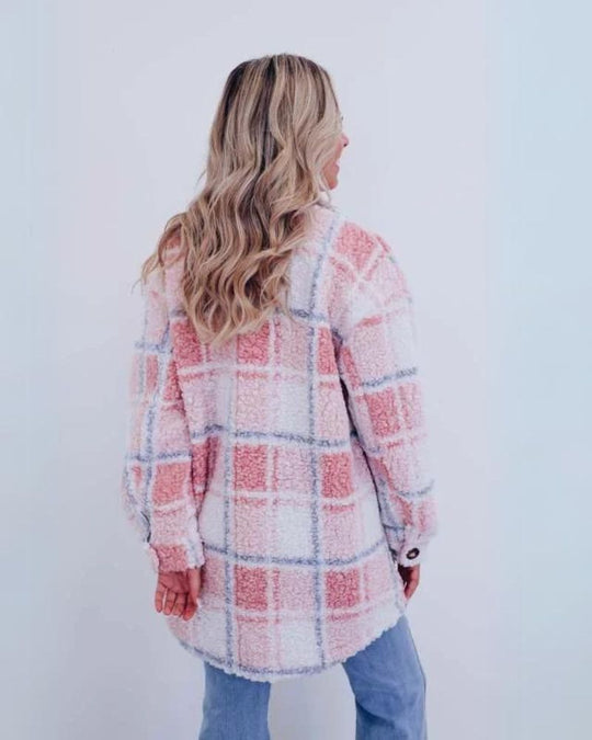 Drune | Karierte Jacke Knopf Vorderseite