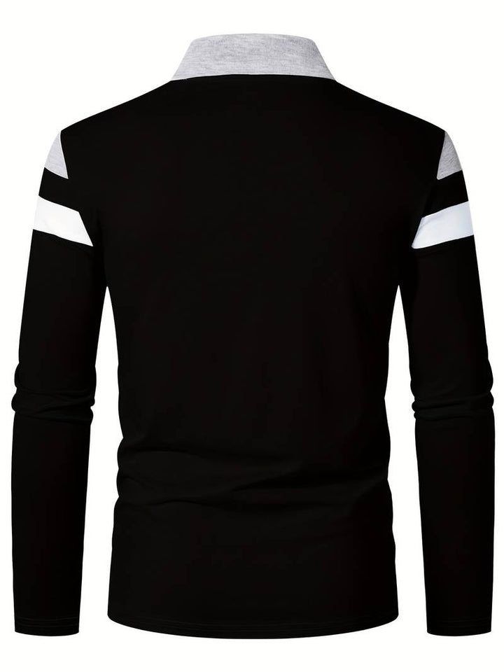 Drune – langärmliges poloshirt mit reißverschluss