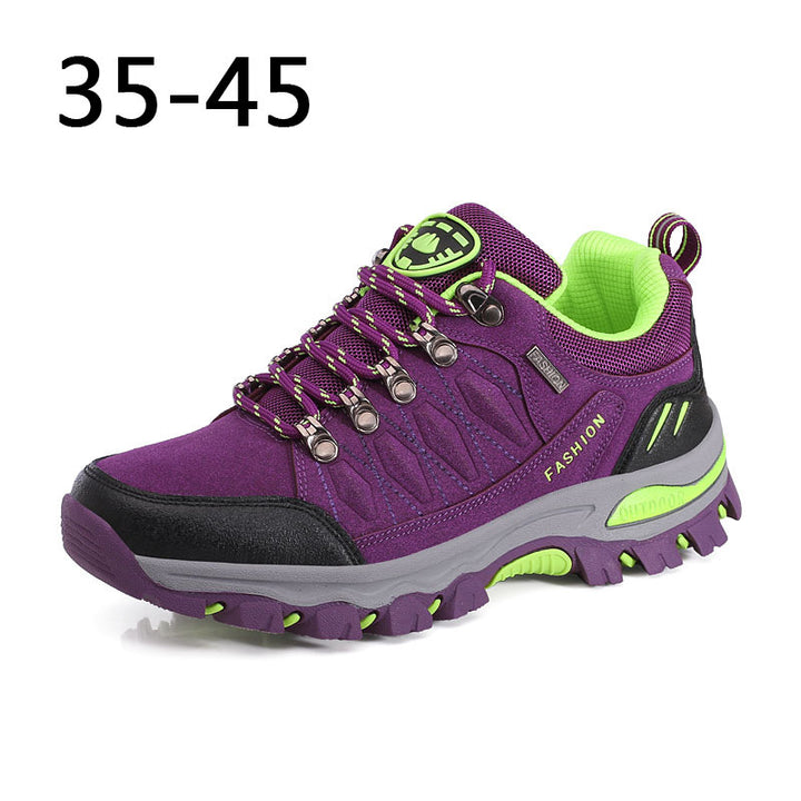 Damen nan atmungsaktiver Low-Cut-Trekkingschuh mit Metallösen, verstärkter Zehenkappe und griffiger Multiterrain-Sohle Drune