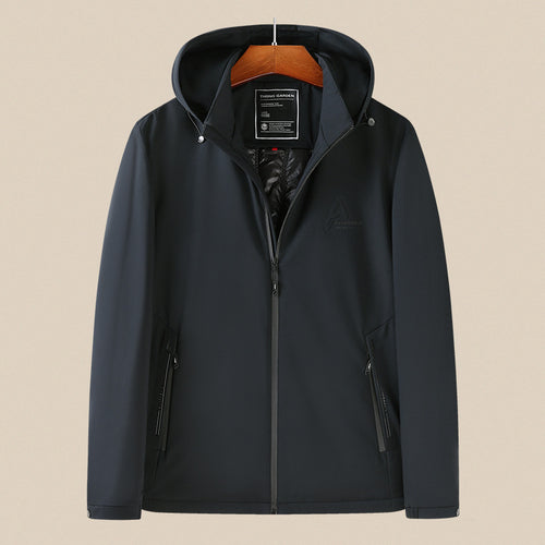 Herren Wasserdichte Softshelljacke mit Kapuze, winddicht und atmungsaktiv Drune