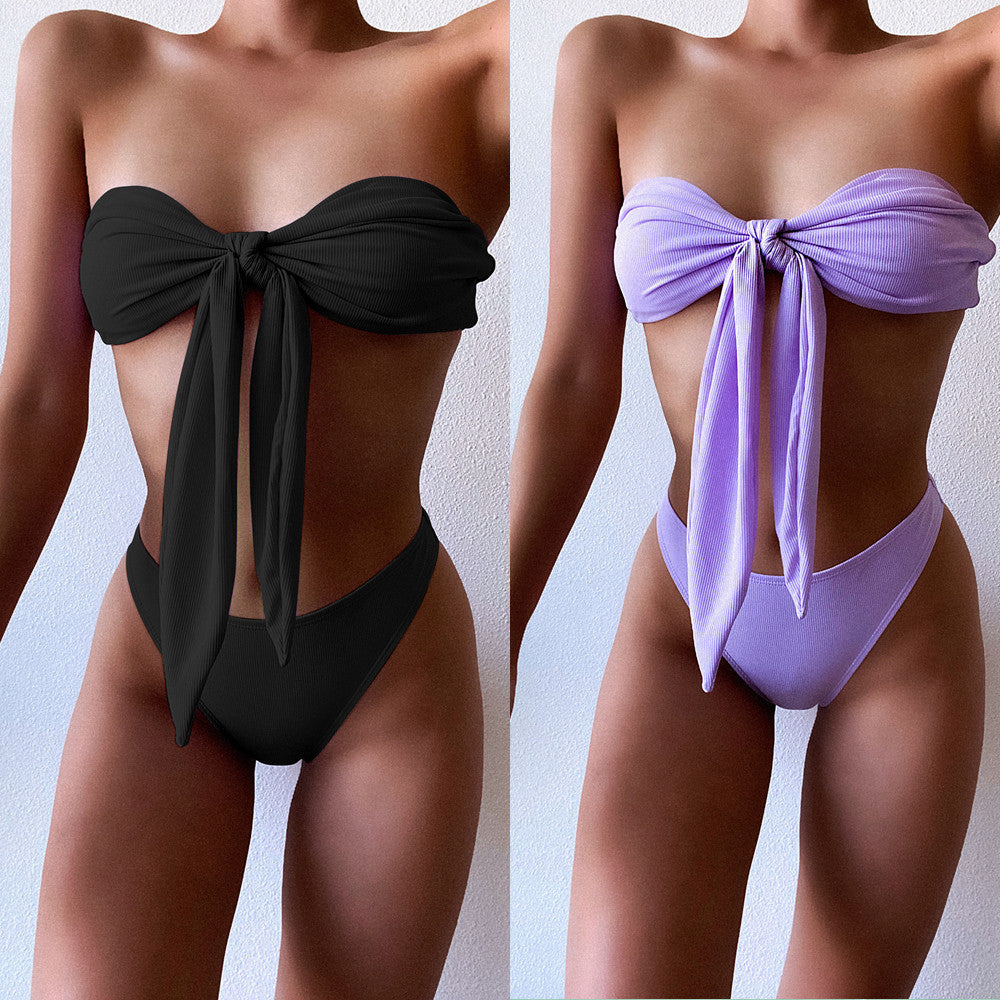 Damen Bandeau-Bikini mit Schleifen-Detail Drune