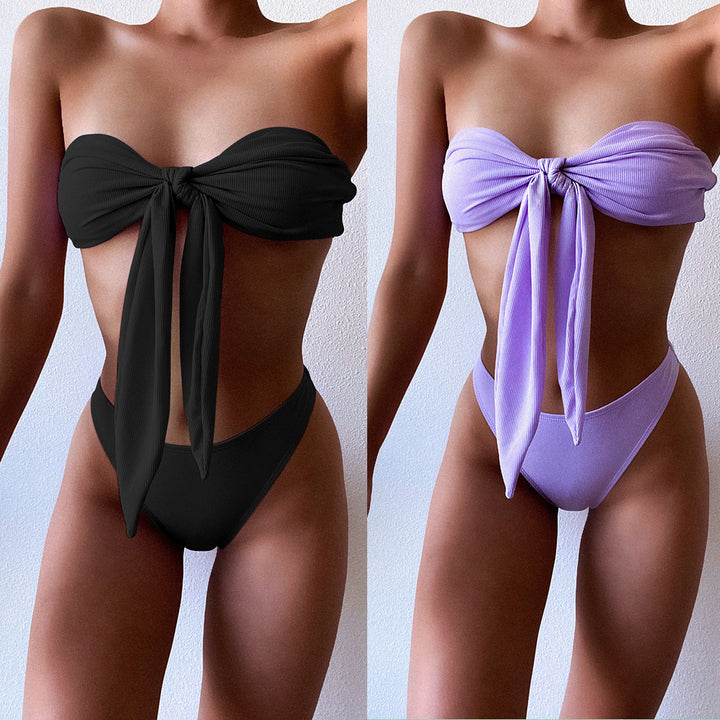 Damen Bandeau-Bikini mit Schleifen-Detail Drune