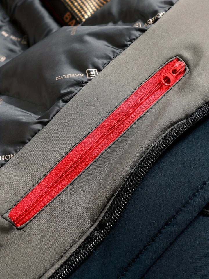 Drune |  Thermojacke Mit Abnehmbarer Kapuze Winterjacke Für Herren - Perfekt für Outdoor-Aktivitäten