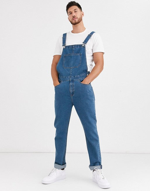 Herren Latzhose aus robustem Denim mit praktischen Taschen Drune