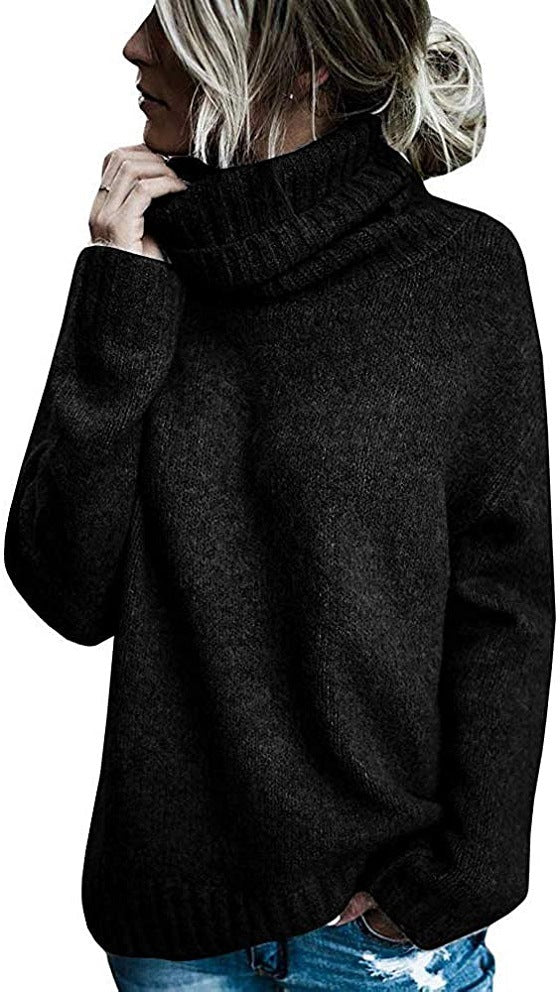Damen Oversize-Kuschel-Rollkragenpullover aus Feinstrick Drune