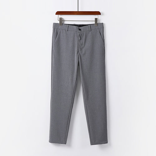 Herren Schmale Chino-Hose aus Stretch-Baumwollmix mit schmalem Bein und Bundfalten Drune