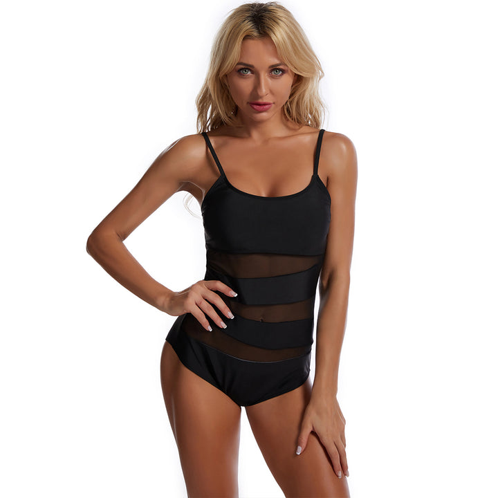 Damen Schwimmanzug mit transparenten Einsätzen und figurformendem Schnitt Drune