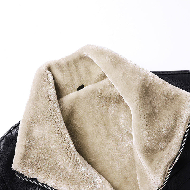 Drune | Gequiltete PU-Lederjacke Herren