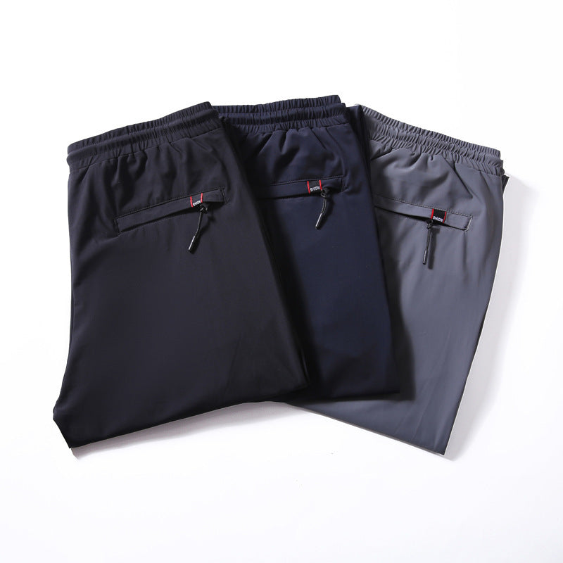 Herren Leichte Jersey-Freizeithose mit elastischem Bund, Tunnelzug und Seitentaschen Drune