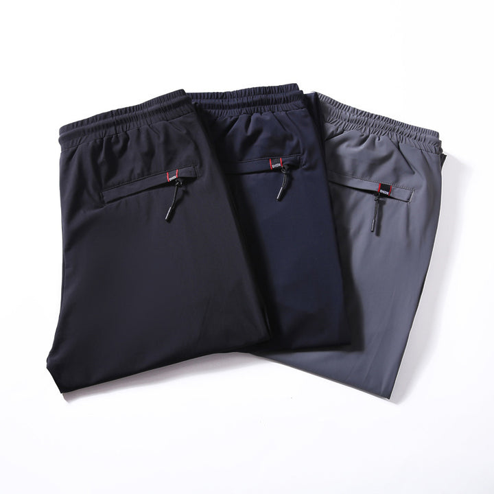 Herren Leichte Jersey-Freizeithose mit elastischem Bund, Tunnelzug und Seitentaschen Drune