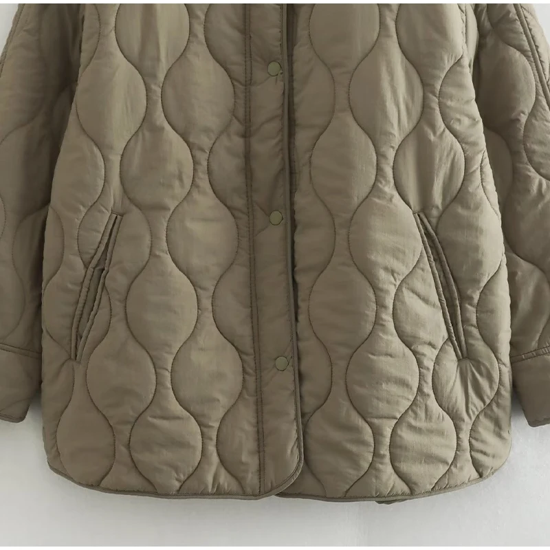 Drune | Bequemes Rundhals gepolstertes Jacket mit Knöpfen Ideal für Herbst/Winter