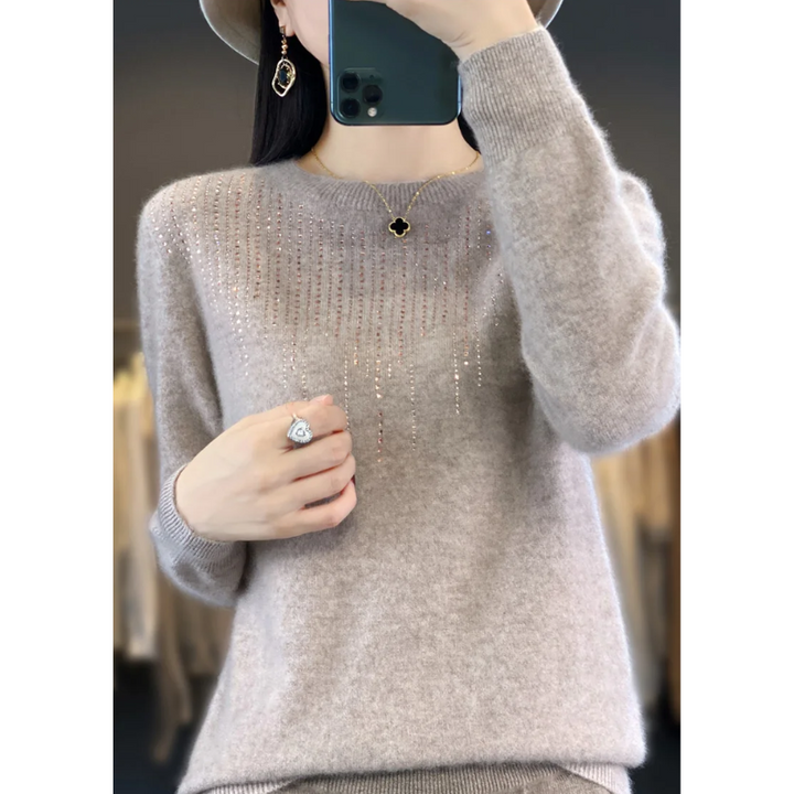 Drune | Sweatshirt - Weicher Strickpullover mit funkelnden Details