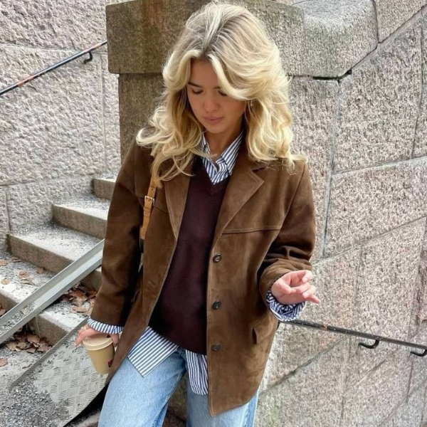 Drune | Luxus Wildleder Damenjacke