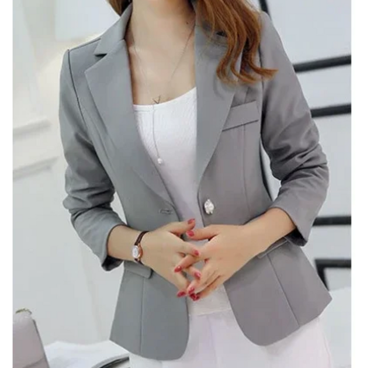 Drune | Blazer Taillierte Passform Strukturiertes Silhouette Ein Knopf Formal