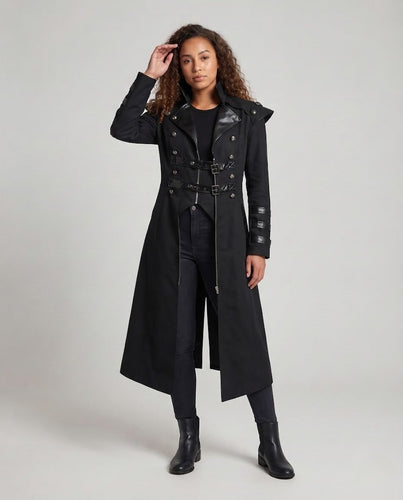 Damen Off-Shoulder Mantel mit voluminösen Ärmeln und dekorativen Akzenten Drune