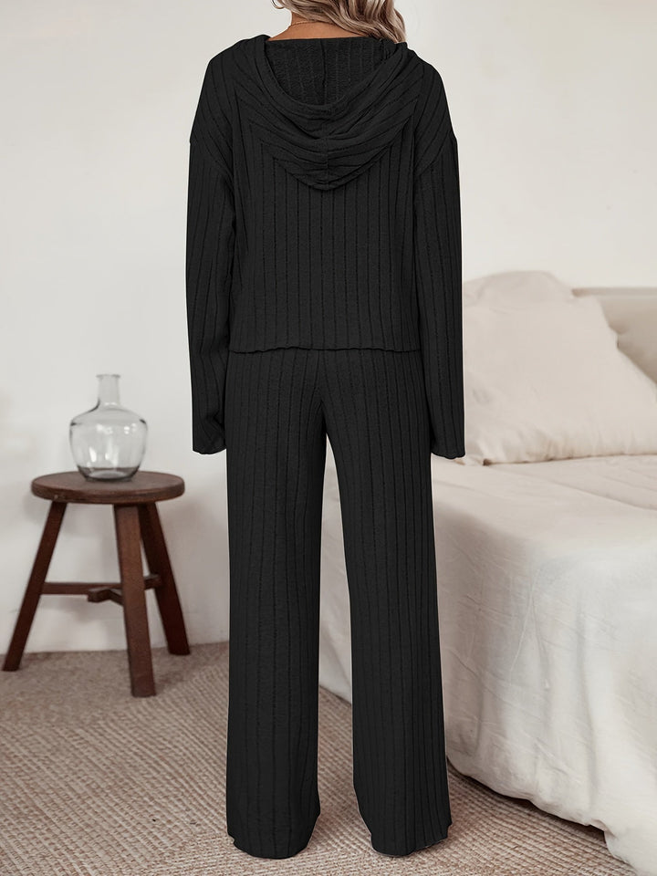 Drune | Damen Freizeit Uni Farbener Kapuzenpullover und