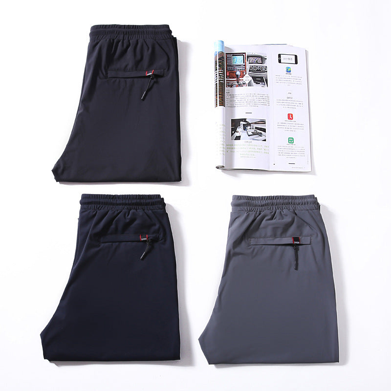 Herren Leichte Jersey-Freizeithose mit elastischem Bund, Tunnelzug und Seitentaschen Drune