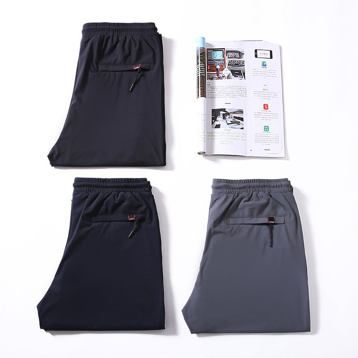 Herren Leichte Jersey-Freizeithose mit elastischem Bund, Tunnelzug und Seitentaschen Drune