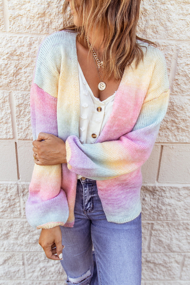 Drune | Gradient Offene Vorderseite Fallendes Schulter Cardigan