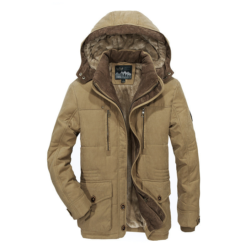 Herren Warm gefütterte Outdoor-Jacke Drune