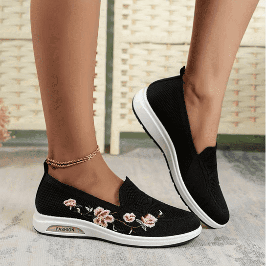Drune | Bequeme Blumen Orthopädie Schuhe Für Damen