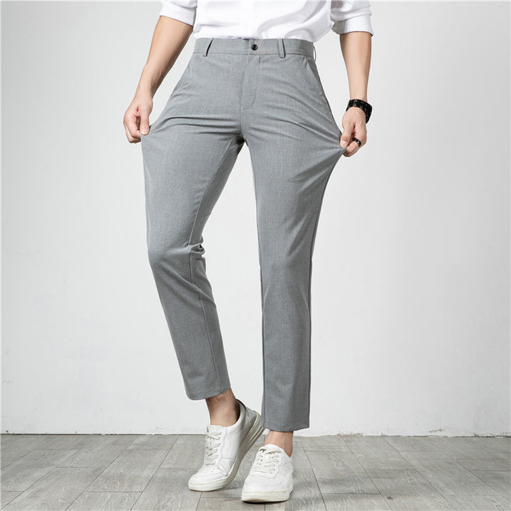 Herren Slim-Fit Stretch-Anzughose mit schmaler Knöchellänge Drune