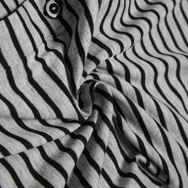 Herren Langarm Schlafanzugset mit komfortablem Knopfdesign Drune