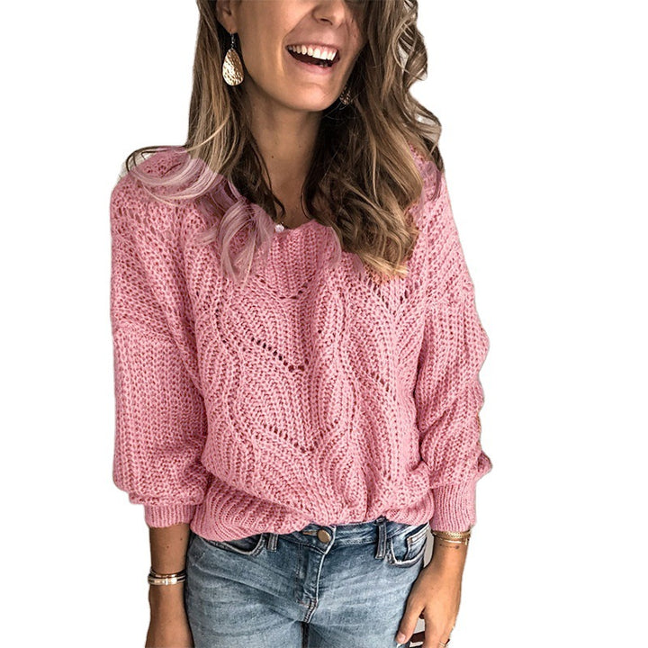 Damen Grobstrickpullover mit Zopfmuster Drune