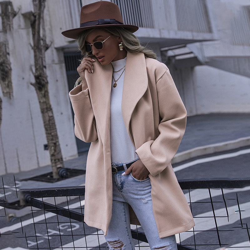 Damen modischer Oversize-Mantel mit weichem Material Drune