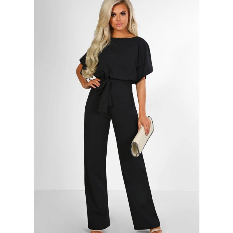 Damen elegantes Set bestehend aus fließender Bluse und weit geschnittenen Hosen Drune