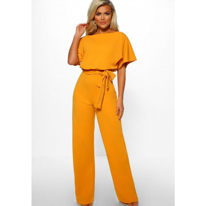 Damen elegantes Set bestehend aus fließender Bluse und weit geschnittenen Hosen Drune