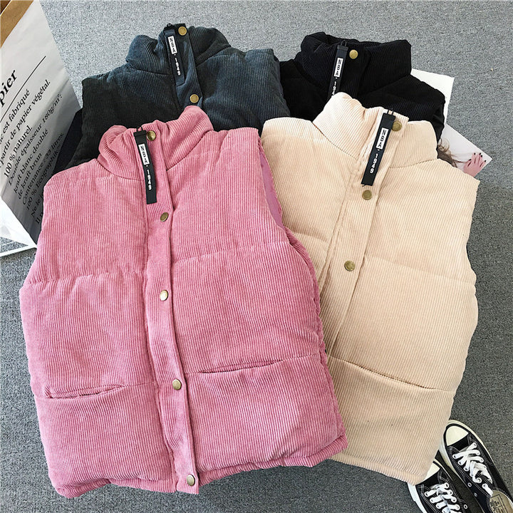 Damen Corduroy Puffer Weste Drune