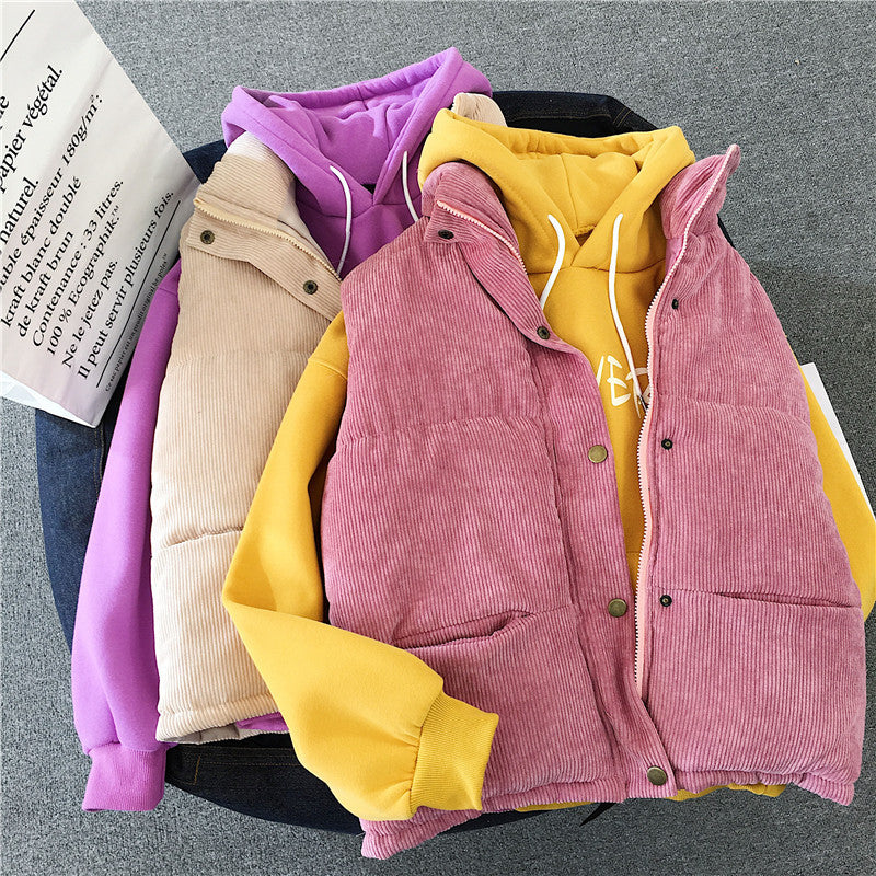 Damen Corduroy Puffer Weste Drune