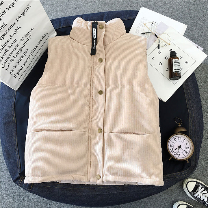 Damen Corduroy Puffer Weste Drune