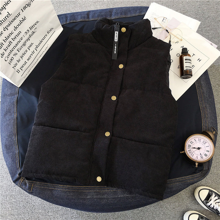 Damen Corduroy Puffer Weste Drune