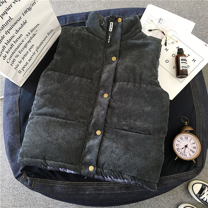 Damen Corduroy Puffer Weste Drune