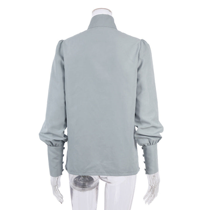 Drune | Viktorianisch inspirierte Bluse mit hohem Kragen