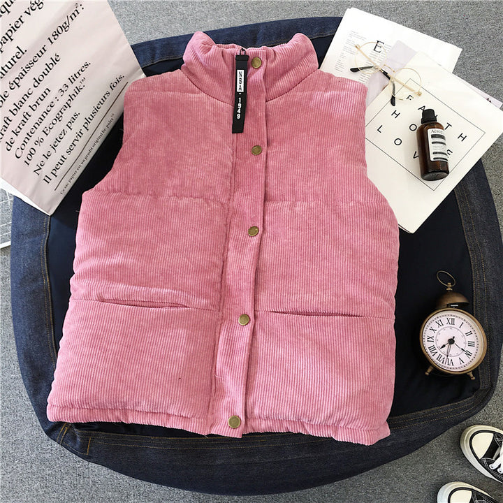 Damen Corduroy Puffer Weste Drune
