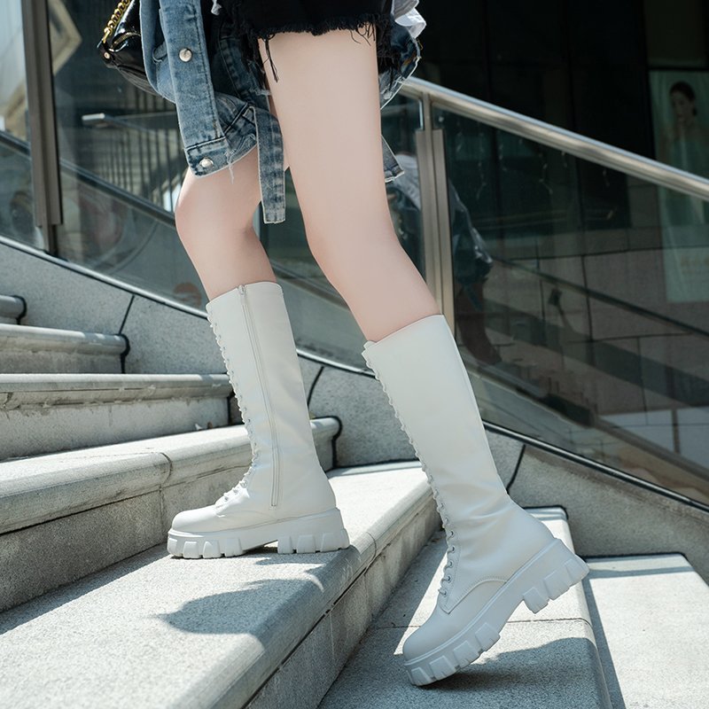 Damen Hohe Schnürstiefel mit robustem Profil und modischem Design Drune