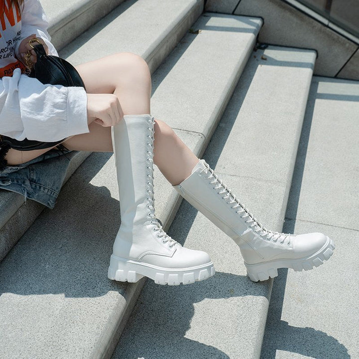 Damen Hohe Schnürstiefel mit robustem Profil und modischem Design Drune