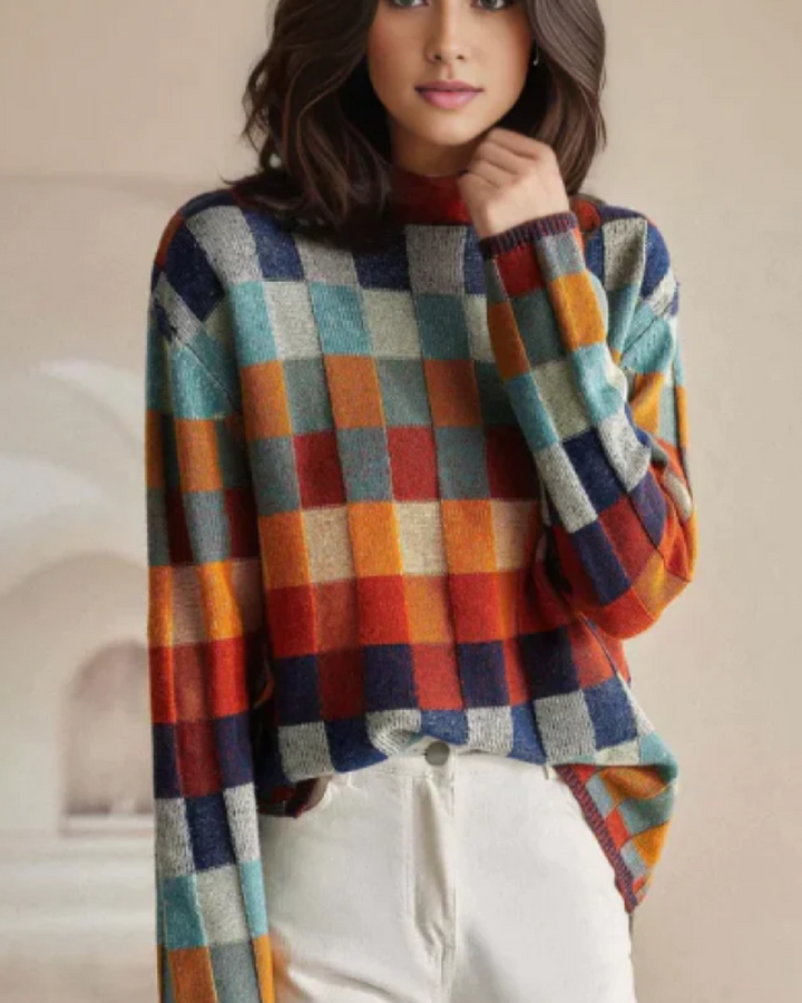 Drune | Kaschmere Luxe Patchwork Rollkragenpullover