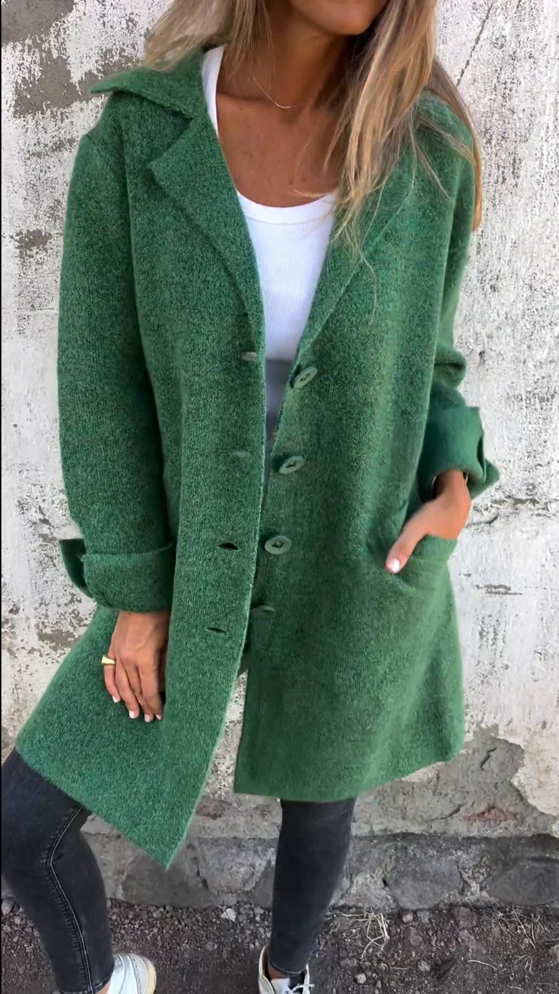 Drune | Langer Eleganter Casual-Mantel mit Praktischen Taschen