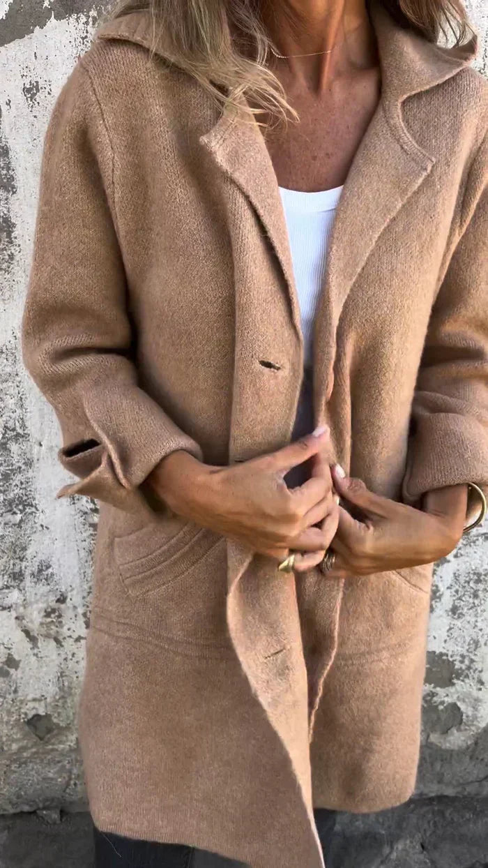 Drune | Langer Eleganter Casual-Mantel mit Praktischen Taschen
