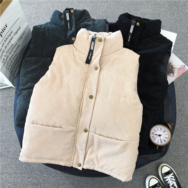 Damen Corduroy Puffer Weste Drune